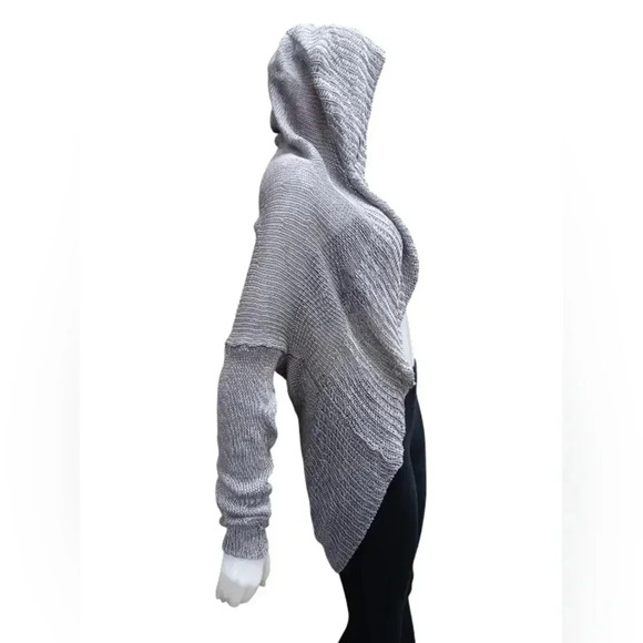 Vince Knit Hooded Open Gray L/S Cardi Size Large - Picture 1 of 7